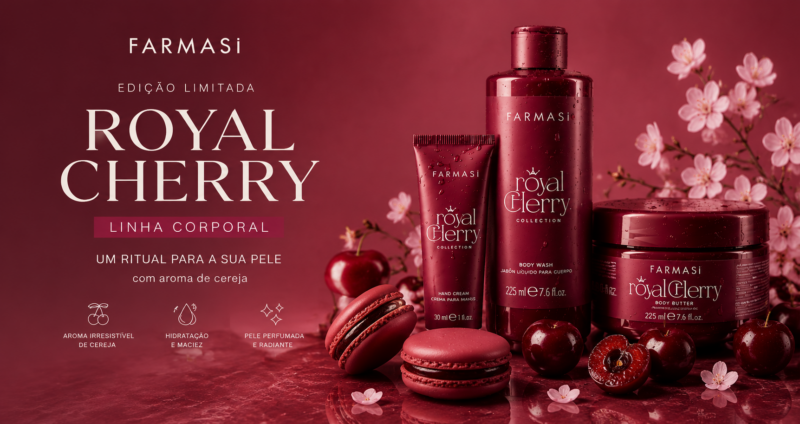 Linha Royal Cherry Farmasi: Vale a Pena? Minha Análise Completa (e Como Usar Cada Produto)