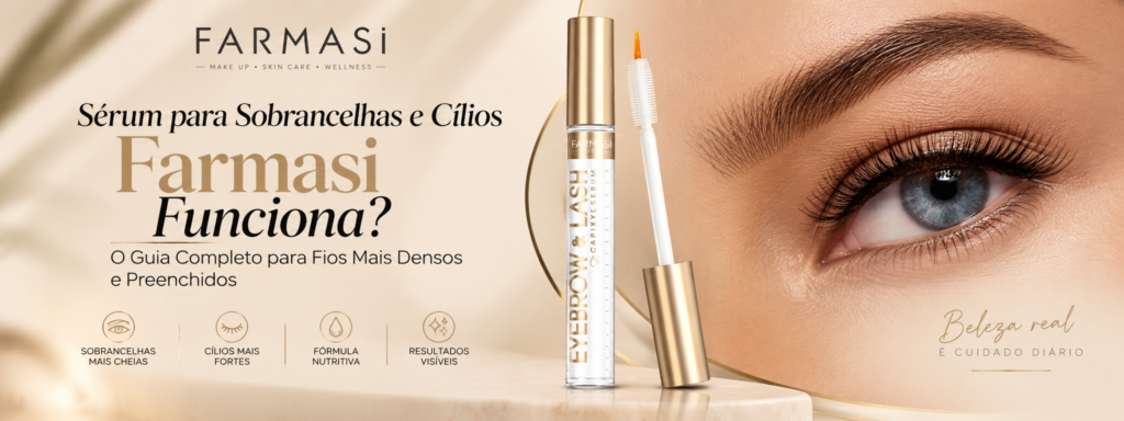 Sérum para sobrancelhas e cílios Farmasi funciona? Descubra como usar, resultados reais, tempo de efeito e como potencializar fios densos.
